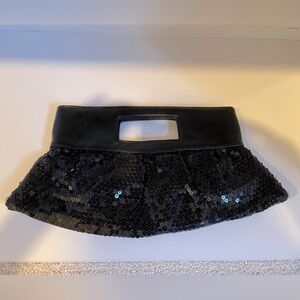 Black sequin handbag